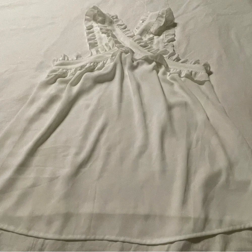 J.crew White‎ Drapey Wrap Chiffon front top
